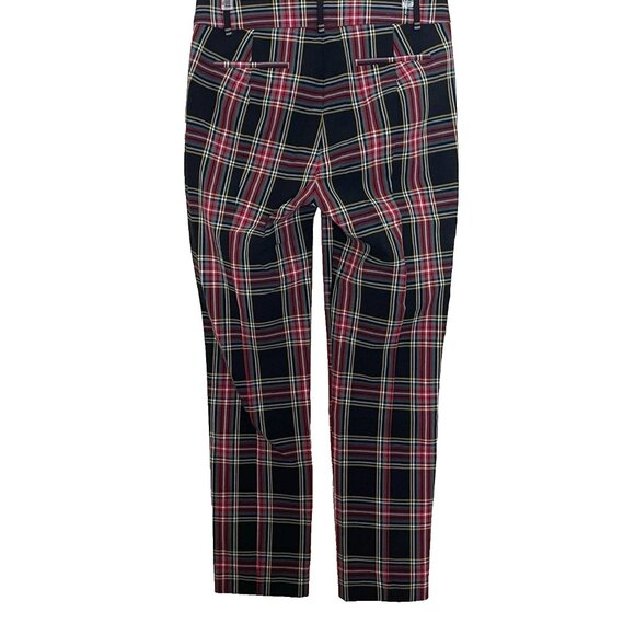 J. Crew Ruby Full Length Pants Size 8 Plaid Tartan Office Holiday BC606 Stretch - Picture 3 of 9